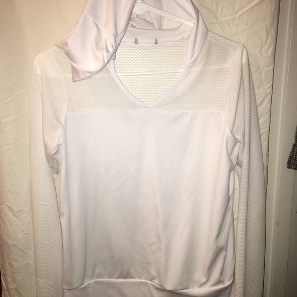 White hoodie long sleeve top - Picture 1 of 1